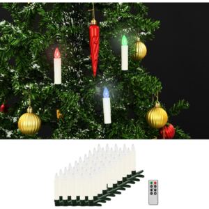 Lumânări Crăciun LED wireless cu telecomandă 50 buc. RGB
