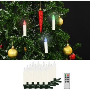 Lumânări Crăciun LED wireless cu telecomandă 20 buc. RGB