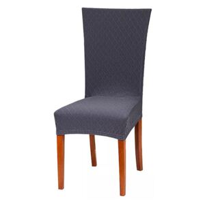 Husa pentru scaun in carouri - gri - Mărimea perna 38x38 cm, spatar inaltim