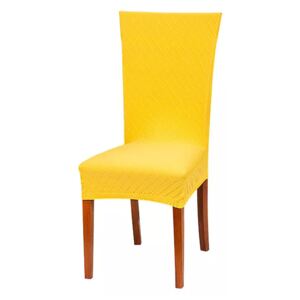 Husa pentru scaun in carouri - galben - Mărimea perna 38x38 cm, spatar inaltim