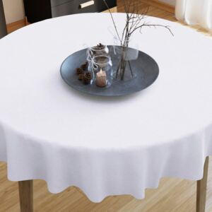 Goldea față de masă decorativă loneta - alb - rotundă Ø 110 cm