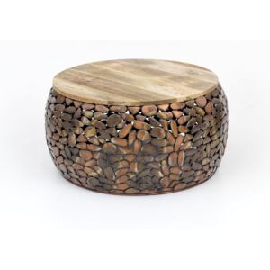 Masă de cafea cu blat din lemn WOOX LIVING Caramel, ⌀ 66 cm