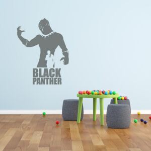 GLIX Avengers Black Panther - autocolant de perete Gri 90x60 cm