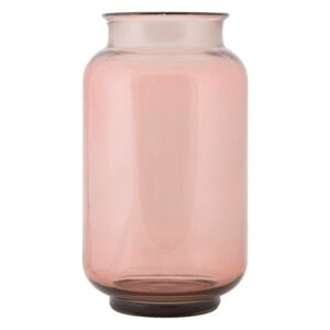 Vază din sticlă reciclată Mauro Ferretti Florero, roz deschis