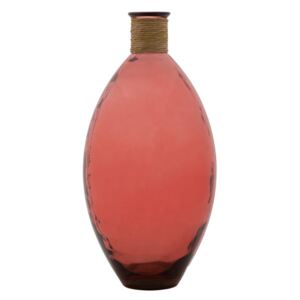 Vază din sticlă reciclată Mauro Ferretti Rope Artemis, roz