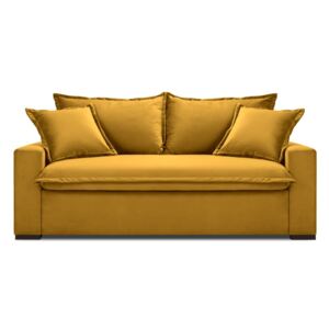 Canapea extensibilă Kooko Home Mezzo, galben