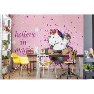 GLIX Fototapet - Unicorn "Believe In Magic" Vliesová tapeta - 208x146 cm