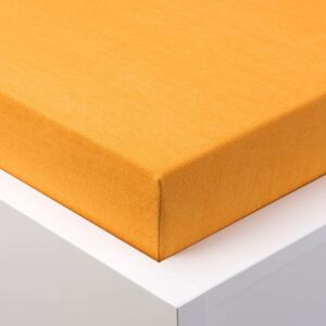 Cearşaf cu elastic frotir EXCLUSIVE portocaliu pat simplu