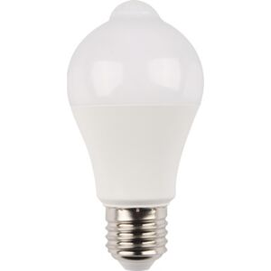 Bec LED cu senzor de miscare Well E27 12W 1055 lumeni, glob mat A60, lumina neutra