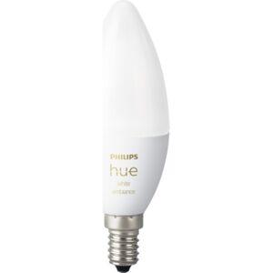 Bec LED variabil Philips Hue E14 5,2W 470 lumeni, glob mat lumanare, lumina alba 2200-6500K, Bluetooth