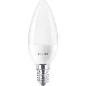 Bec LED Philips E14 5,5W 520 lumeni, glob mat lumanare, lumina neutra