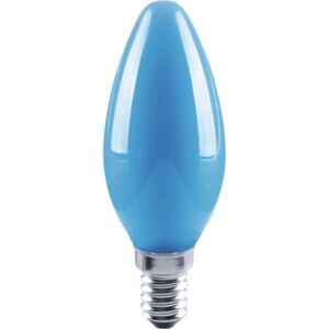 Bec albastru LED Flair E14 2W, glob lumanare, durata viata 15.000 h