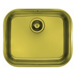 Chiuveta de bucatarie ingropata Alveus Monarch Variant 10 Gold, 480x400 mm, Inox Satinat, Culoare Auriu