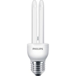 Bec economic Philips Economy E27 11W 660 lumeni, forma baton, lumina calda