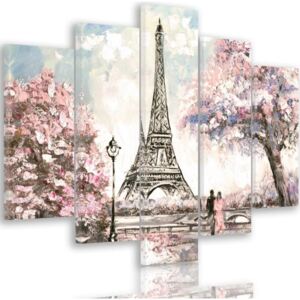 CARO Tablou pe pânză - Spring In Paris 100x70 cm