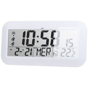 Ceas de perete digital OM 3520 D, 42cm, temperatura, calendar, alb, Trevi