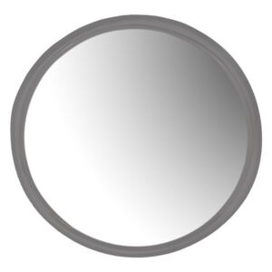 Oglinda rotunda gri din metal 85 cm Woody Grey Zago
