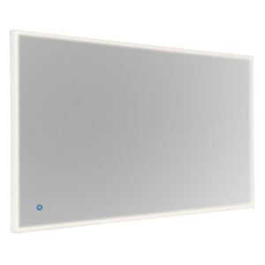 Oglinda dreptunghiulara LED argintie din metal 74x118 cm pentru perete Illuminated Mirror Rectangle Maxlight