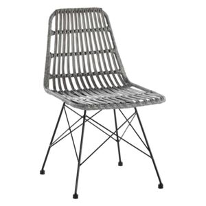 Set de 2 scaune de terasă Malaya plastic/metal, gri
