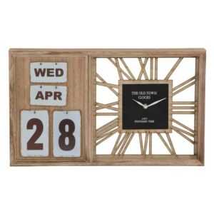 Ceas de birou și calendar Mauro Ferretti Travel Day, 50 x 30 cm