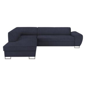 Canapea extensibilă cu spațiu pentru depozitare Kooko Home XL Left Corner Sofa Piano,albastru închis