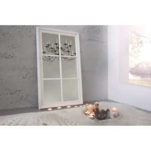 Oglinda 105 cm Window Grey Vintage White | INVICTA INTERIOR
