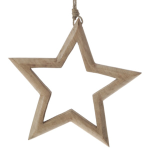Decoratiune Craciun din lemn Star-Shape