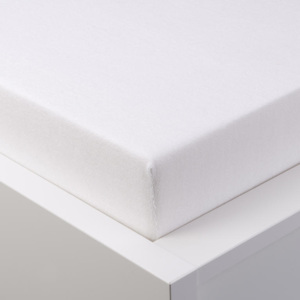 Cearșaf elastic frotir GRAND alb pat simplu