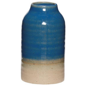 Vaza ceramica crem si albastru 12 cm Half Hubsch