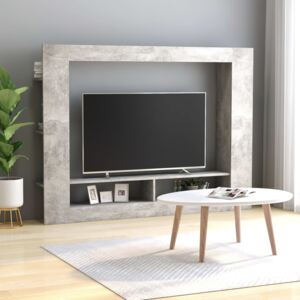 Comodă TV, gri beton, 152 x 22 x 113 cm, PAL