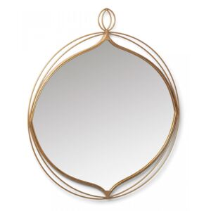 Oglinda rotunda cu rama din metal auriu 70 cm Starboard La Forma