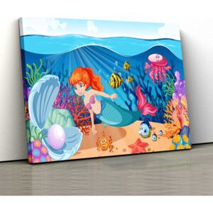 Tablou Canvas Copii - Sirena 1 - 30x50cm (80,00 Lei)