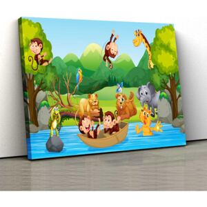 Tablou Canvas Copii - Zoo Party 1 - 30x50cm (80,00 Lei)