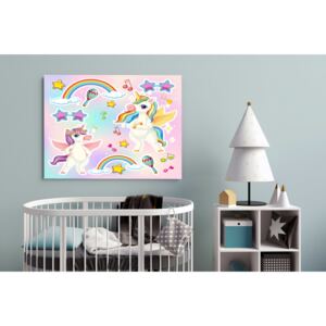 Tablou Canvas Copii - Unicorn Party 6 - 80x125cm (280,00 Lei)