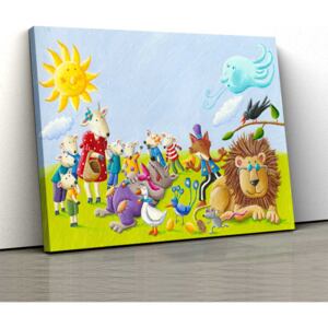 Tablou Canvas Copii - Animals Paint 1 - 30x50cm (80,00 Lei)