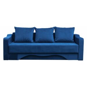 Canapea extensibilă cu spatiu depozitare Amias Catifea Dark Blue