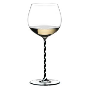 Pahar pentru vin, din cristal Fatto A Mano Oaked Chardonnay Negru / Alb, 620 ml, Riedel