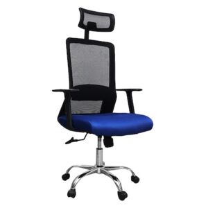 Scaun de birou ergonomic HELSINKI, mesh, albastru negru