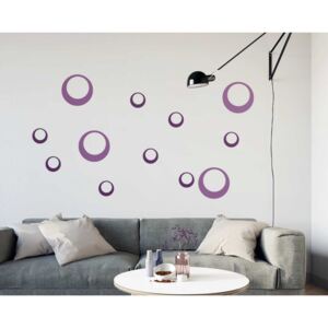 GLIX Decorative circles - autocolant de perete Mov 60 x 40 cm