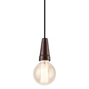 [lux.pro]® Lampa suspendata design decorativ – lampa plafon - negru / lemn (1 x E27)