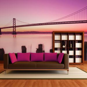 Fototapet - San Francisco Bay ve fialovém, Kalifornie 450x270 cm