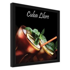 CARO Imagine în cadru - Cuba Libre Cocktail 20x20 cm Negru