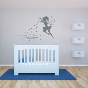 GLIX Magic Fairy - autocolant de perete Gri 70 x 50 cm
