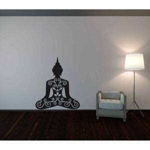 Meditation - autocolant de perete Negru 50 x 60 cm