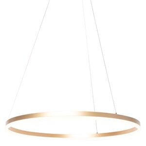 Design ring hanglamp goud 80 cm incl. LED en dimmer - Anello