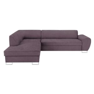 Canapea extensibilă cu spațiu pentru depozitare Kooko Home XL Left Corner Sofa, mov