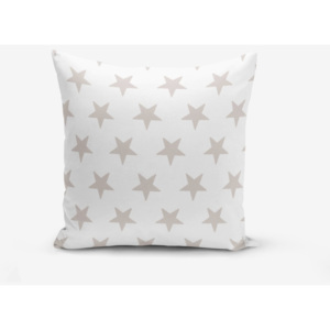 Față de pernă cu amestec din bumbac Minimalist Cushion Covers Light Grey Star Modern, 45 x 45 cm