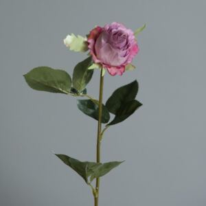 Trandafir artificial mov - 43 cm