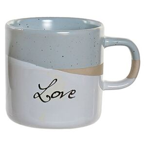 Cana Love din ceramica gri 9 cm