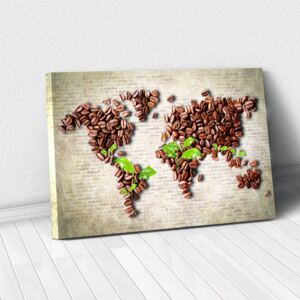 Tablou Canvas - Coffee beans world